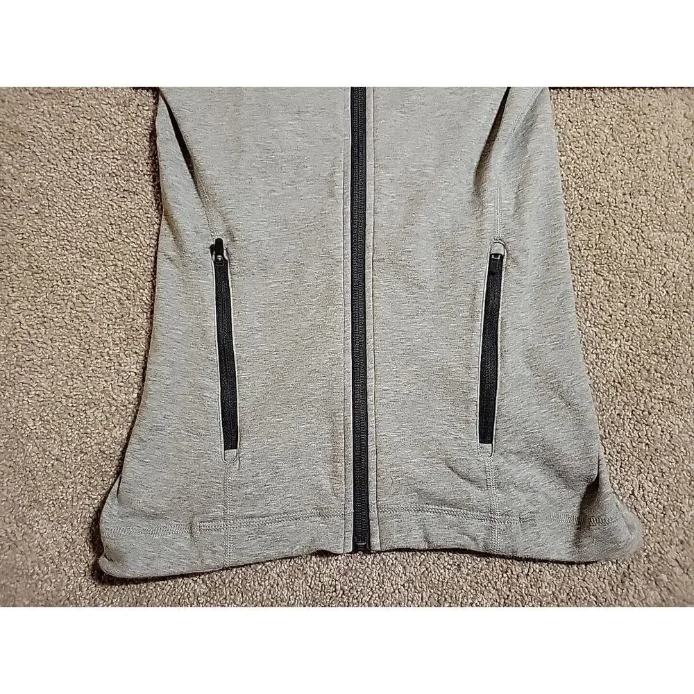 Nike Dri-Fit Jacket Sweatshirt XS Woman GRAY/GREEN  Full Zip Up Athletic‎ Pocket